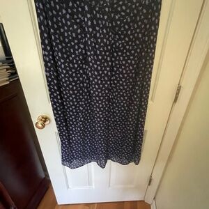 CABI Black and Lavender Patterned Sleeveless Top and Skirt